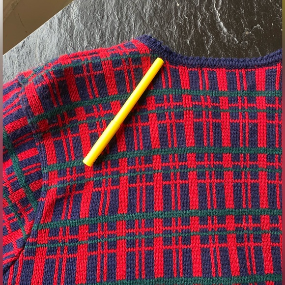 Eaton button down plaid cardigan vintage - Picture 11 of 11